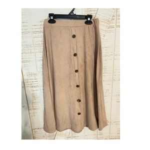 Tan suede skirt